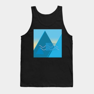 80s Style Aesthetic Desert Pyramids Design Tank Top